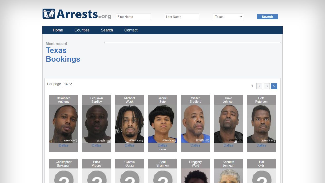 Texas Arrests and Inmate Search